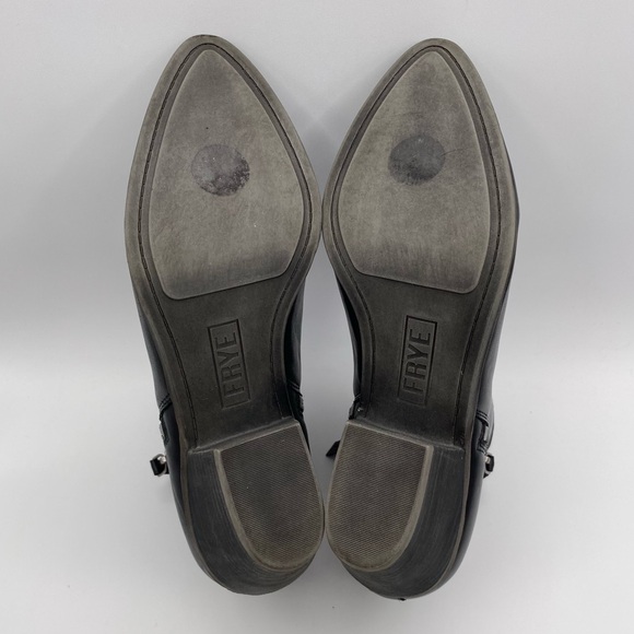 Frye Judith Leather Double Zip Up Ankle Women's Black Booties - Size: 10M - Picture 13 of 15